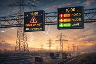 De file op het stroomnet begint om vier uur